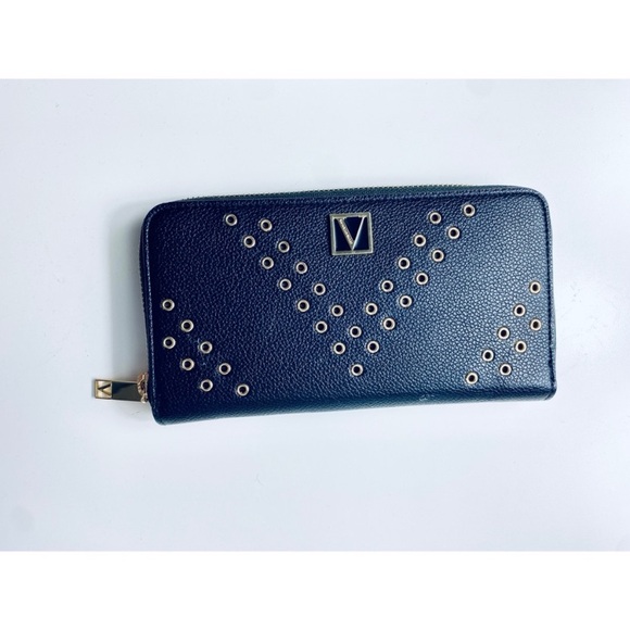 VS black large bi-fold full zip gold grommet wallet size large - Picture 1 of 13
